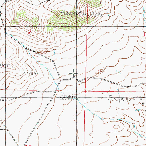 Topographic Map of Rock Spring Ranch, MT