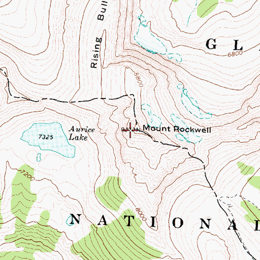 Topographic Map of Mount Rockwell, MT