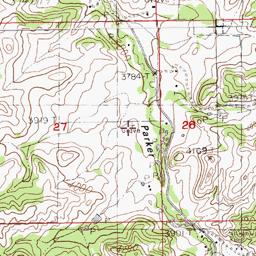 Topographic Map of Rocky Boy Gravel, MT