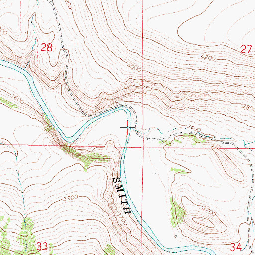 Topographic Map of Rocky Coulee, MT