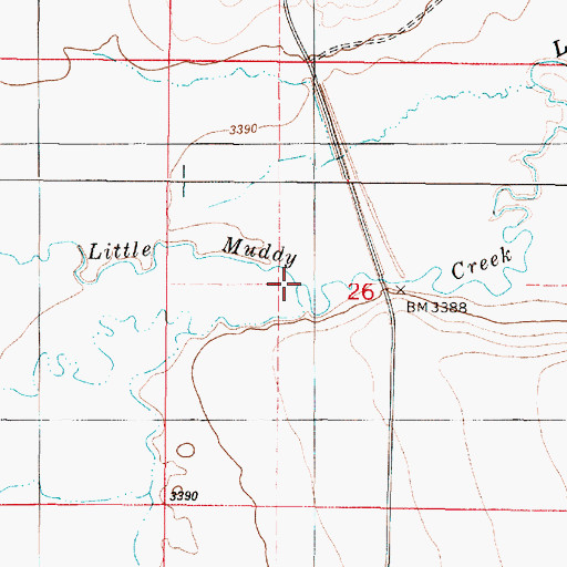 Topographic Map of Rocky Gap Creek, MT