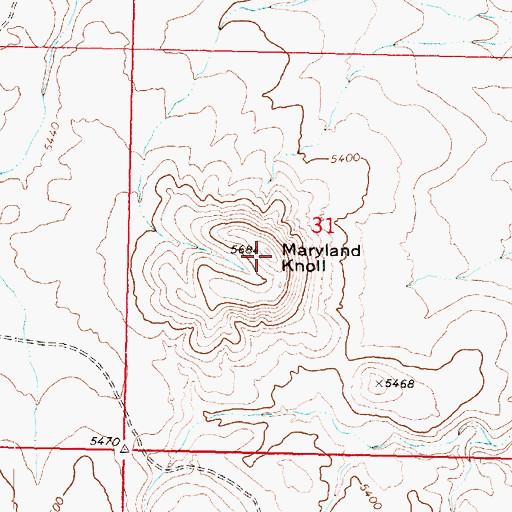 Topographic Map of Maryland Knoll, AZ