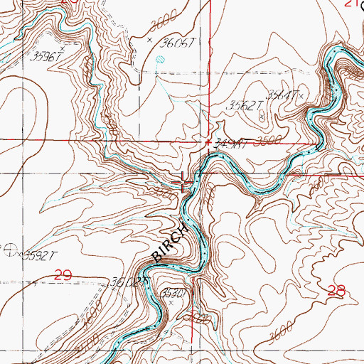 Topographic Map of Rocky Ridge Coulee, MT