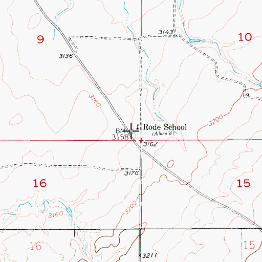 Topographic Map of Rode School (historical), MT