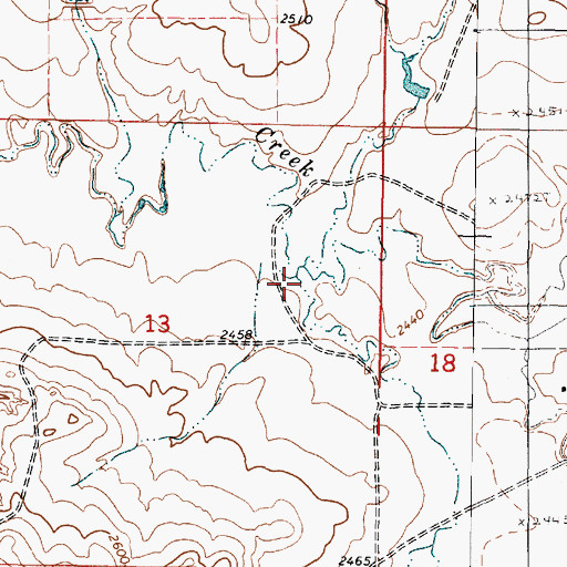 Topographic Map of Rodgers Coulee, MT