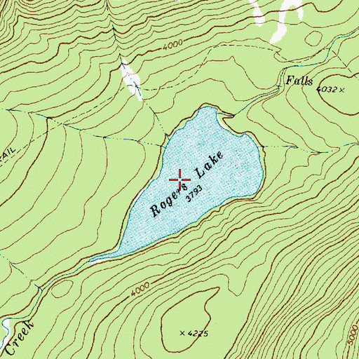 Topographic Map of Rogers Lake, MT