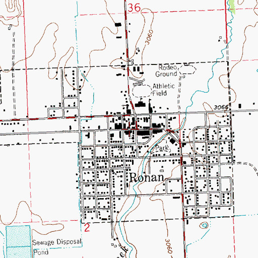 Topographic Map of Ronan, MT