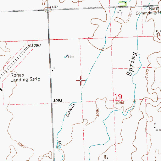 Topographic Map of Ronan B Canal, MT