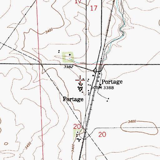 Topographic Map of Roosevelt School (historical), MT
