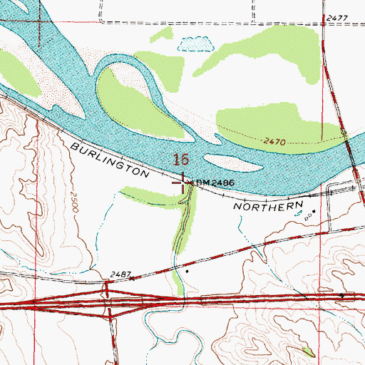 Topographic Map of Rosebud Creek, MT