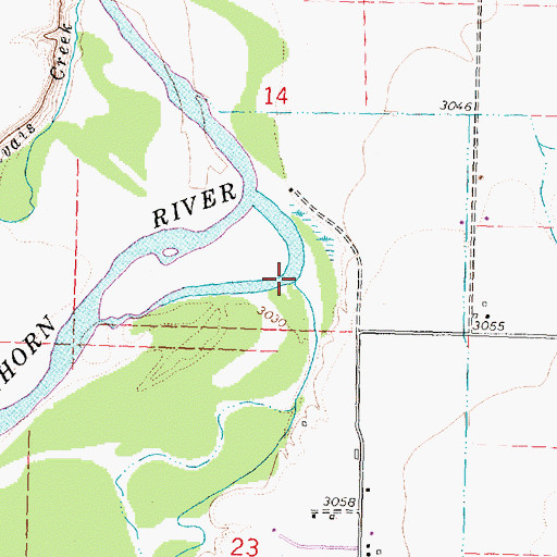 Topographic Map of Rotten Grass Creek, MT