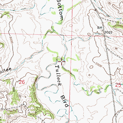 Topographic Map of Rough Creek, MT