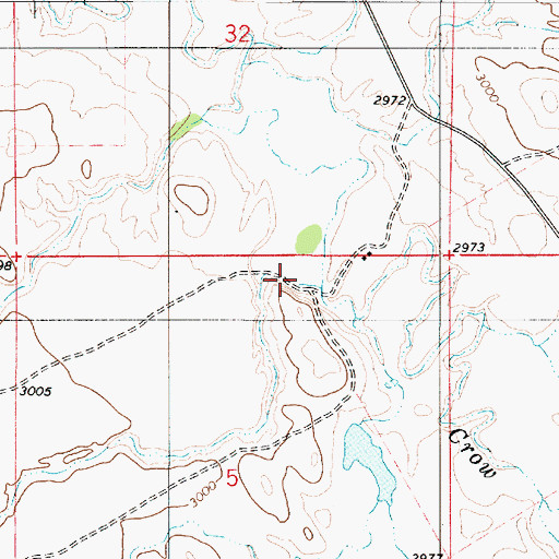 Topographic Map of Rough Draw, MT