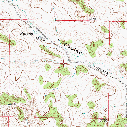 Topographic Map of Rough Draw, MT