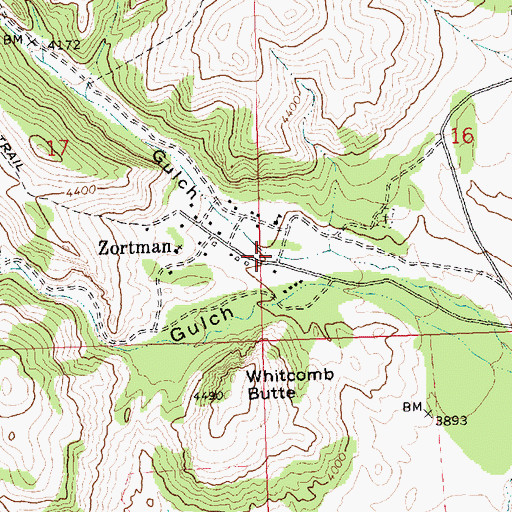 Topographic Map of Ruby Gulch, MT