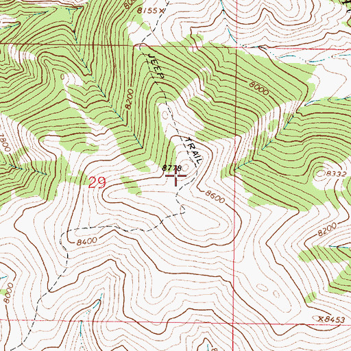 Topographic Map of Ruby Range, MT