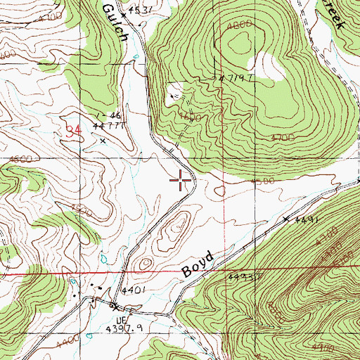 Topographic Map of Ruby School (historical), MT