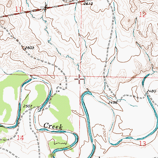 Topographic Map of Russian Coulee, MT