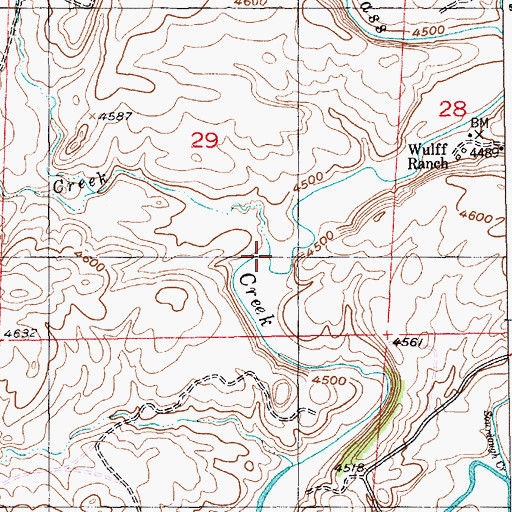 Topographic Map of Ryan Creek, MT