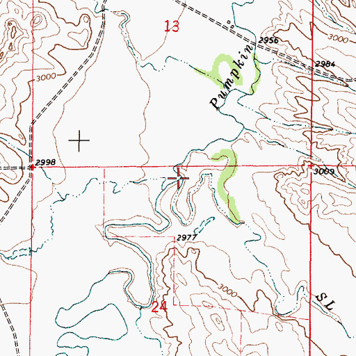 Topographic Map of S L Creek, MT