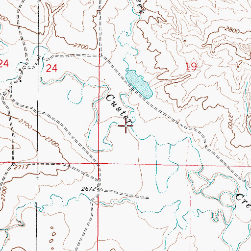 Topographic Map of Sadie Creek, MT