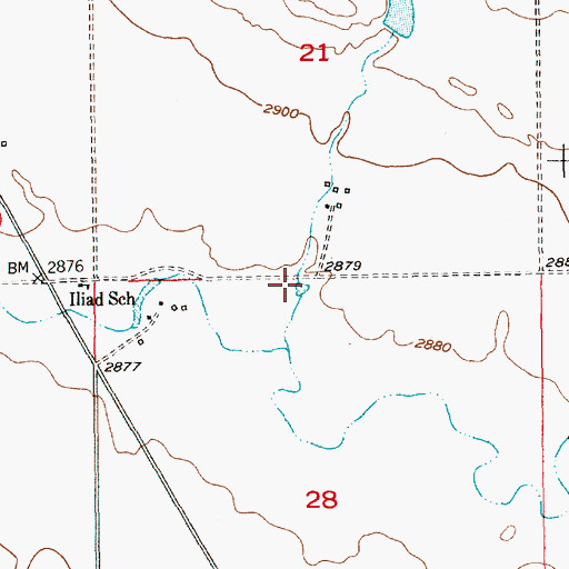 Topographic Map of Sage Coulee, MT