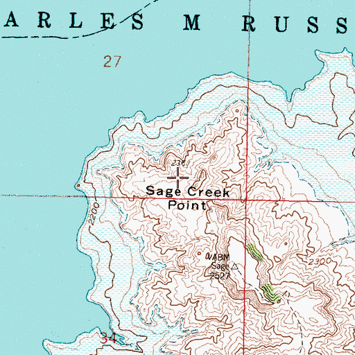 Topographic Map of Sage Creek Point, MT