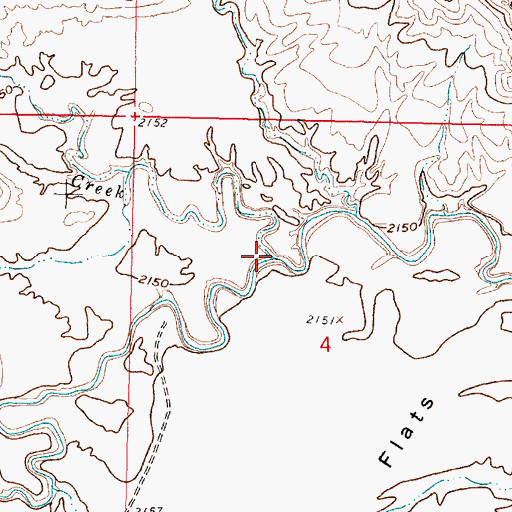 Topographic Map of Sage Hen Creek, MT
