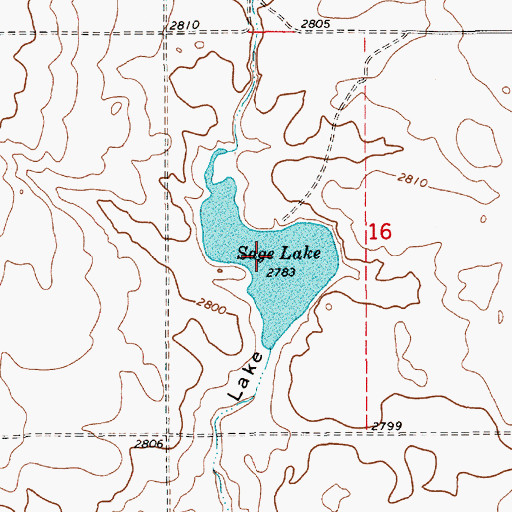 Topographic Map of Sage Lake, MT
