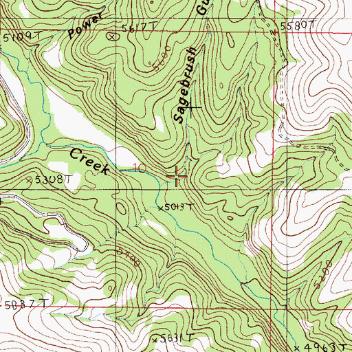 Topographic Map of Sagebrush Gulch, MT