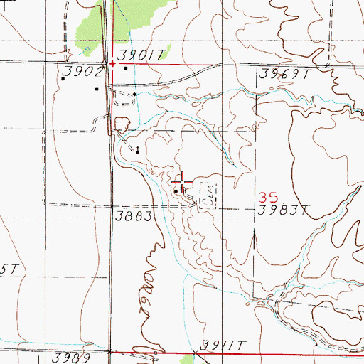 Topographic Map of Saint Josephs Church, MT