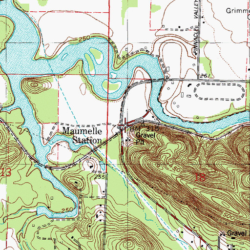 Topographic Map of Maumelle Station, AR