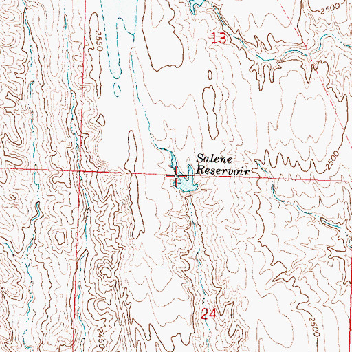 Topographic Map of Salene Reservoir, MT