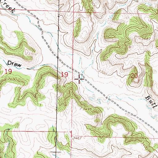 Topographic Map of Salesbury Draw, MT