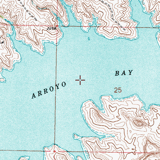 Topographic Map of Sand Arroyo Bay, MT