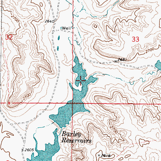 Topographic Map of Sand Butte Coulee, MT