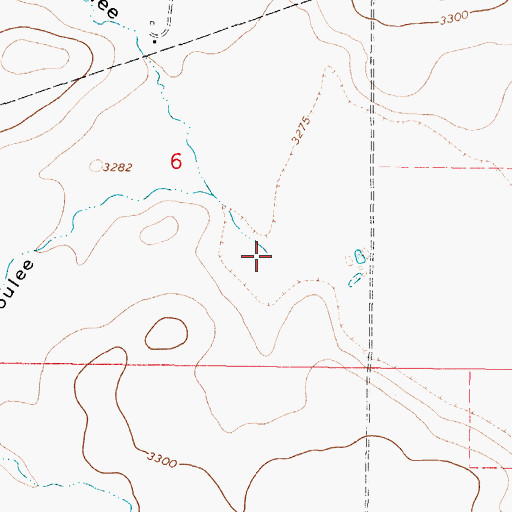 Topographic Map of Sand Coulee, MT
