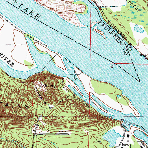 Topographic Map of Maumelle River, AR