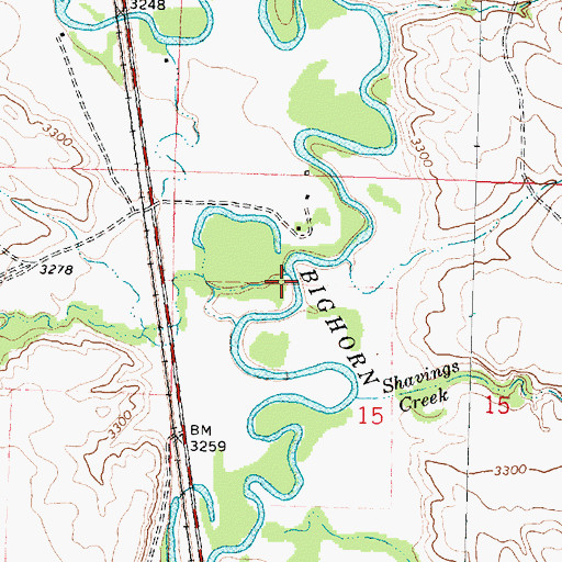 Topographic Map of Sand Creek, MT