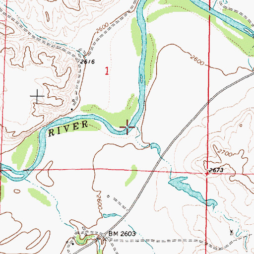 Topographic Map of Sand Creek, MT