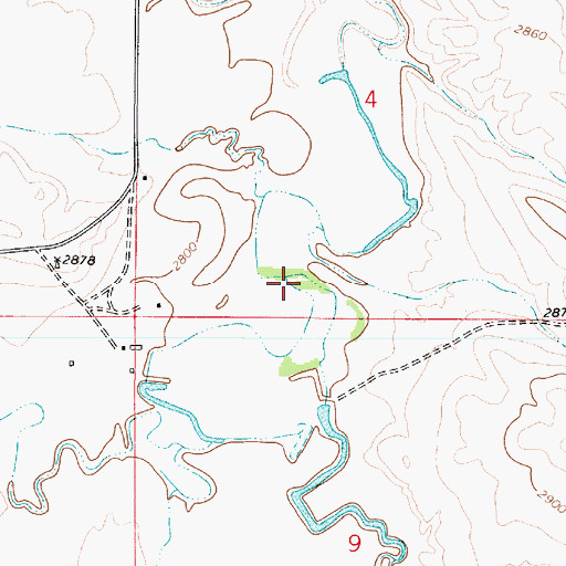 Topographic Map of Sand Creek, MT