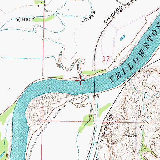 Topographic Map of Sand Creek, MT