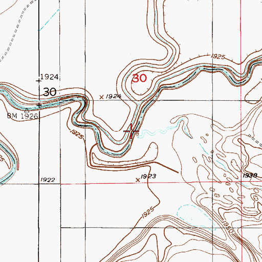 Topographic Map of Sand Creek, MT