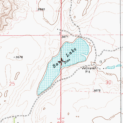 Topographic Map of Sand Lake, MT