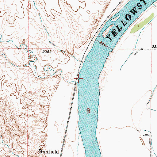 Topographic Map of Saugus Creek, MT