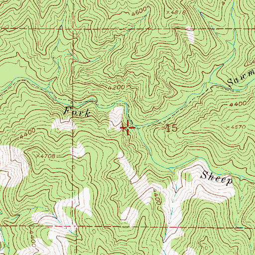 Topographic Map of Sawmill Creek, MT