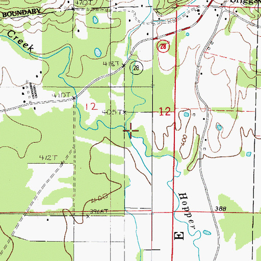 Topographic Map of McClain Branch, AR