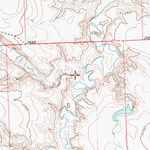 Topographic Map of Schoolhouse Coulee, MT