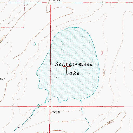 Topographic Map of Schrammeck Lake, MT