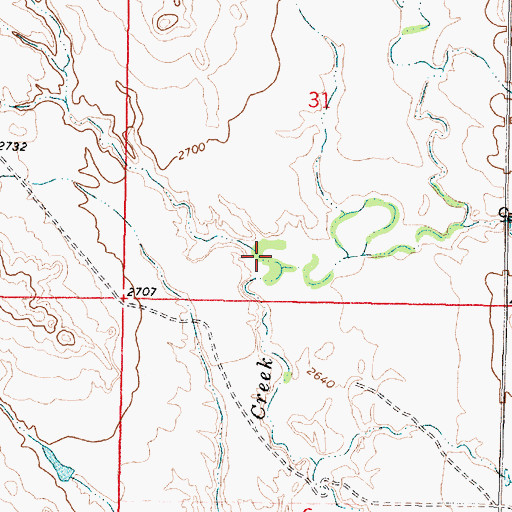 Topographic Map of Schultz Coulee, MT